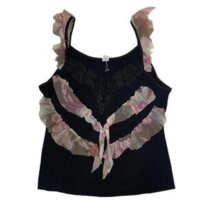 vintage turkish fairy silk and lace cami
